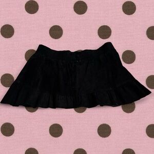 Black Ruffle Hem Mini Skirt - Feminine Flare